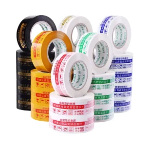 Customized Yellowish Transparent Acrylic BOPP Sealing Tape Roll with Logo and Printing