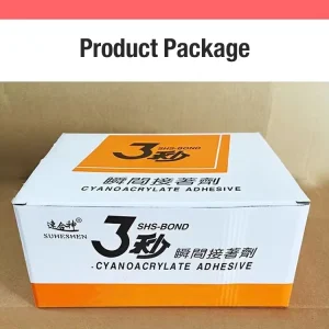 Cyanoacrylate Adhesive 3-Second Acrylic and Glass Bonding 50px Carton MOQ 200 PCS