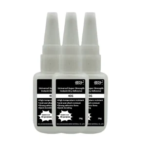 Cyanoacrylate Instant Adhesive Super Glue for Repairing Leather, Fabric, Plastic, and Rubber Surfaces