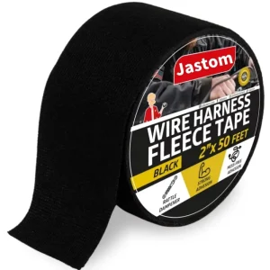 Die Cut Cotton Wiring Harness Flannel Fleece Tape Pressure Sensitive Adhesive Heat Resistant Strong Adhesion Black 19mm X15m