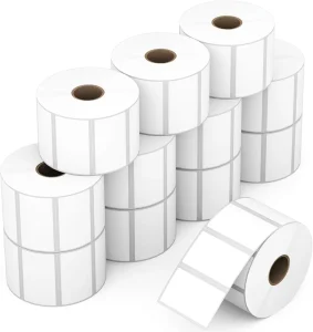 Direct Thermal Label Roll 2.25×1.25 Inch Self-Adhesive Barcode Sticker 1000 Labels Compatible with LabelWriter 450
