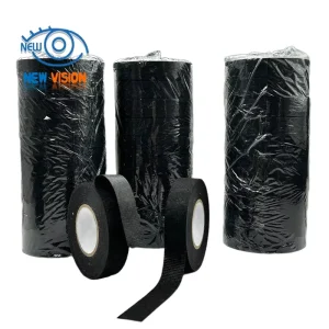 Easy Tear Black Fabric Cloth PVC Fuzzy Electrical Insulation Packaging Auto Car Automotive Interior Wire Harness Flannel Tape