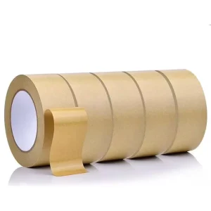 Eco Friendly 2inch Hot Melt Self Adhesive Brown Packaging Packing Kraft Paper Gummed Writable Craft Tape