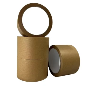 Eco Friendly No Pe Coated Writable Logo Printed Tape Reinforced Self Adhesive Gummed Kraft Paper Tape for Carton Sealing
