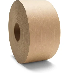 Eco Friendly Packaging Brown Kraft Paper Water Activated Single Sided Rubber Adhesive Carton Sealing Tape