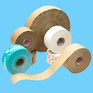 Eco friendly Biodegradable Printed LOGO Water Activated Gummed Kraft Packing Tape