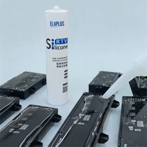 Elaplus One Component RTV Silicone Adhesive Weatherproof Transparent Black 300ml Sealant High Temp Resistant for Cavity Bonding