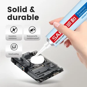 Electronic Silicone Sealant Neutral Curing Potting Compound for Electronics 200℃ Resistant Silicone Sealant ROHS Certified