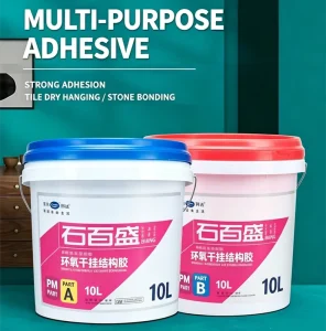 Epoxy AB Double-Component Adhesive 10L+10L for Ceramic Tile, Stone, and Marble, Slow-Drying