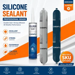 Export Grade RTV Silicone Sealant Bonding Dustproof Weather Resistant Silicone Glue for Sanitary Rooms Durable Silicone Caulk