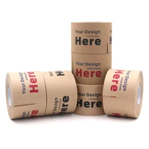 Factory Custom Logo Heavy Duty Kraft Paper Tape Strong Adhesive Packing Tape for Express Box Carton Packaging Sealing