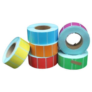 Factory Customization Colorful Rectangle Self Adhesive Thermal Label Sticker Roll Custom Size Logo Printing Waterproof Label