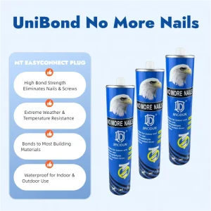 Factory Direct Sale UniBond No More Nails Nail Free Silicone Glue White Construction Adhesive Liquid For Woodworking Packing