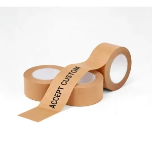 Factory Direct Water-Activated Acrylic Waterproof Biodegradable Kraft Paper Tape for Carton Sealing