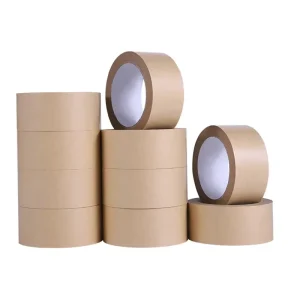 Factory Self-Adhesive Writable Kraft Paper Packaging Tape for Carton Sealing
