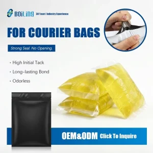 Factory Supply Hot Melt SBC SIS Based Pressure Sensitive Adhesive for Express Courier Bag Closures Packing & Construction Use