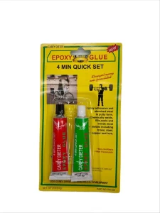Fast-Curing Two-Part Epoxy Glue for Metal, Plastic, Ceramic, and Concrete Repair