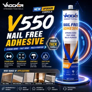 Fast Dry SBS Wall Panel Glue Easy Apply Nail Free Adhesive for PVC UV Board and Marble Sheet