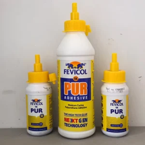 Fevicol PUR Glue for Wet Wood Splicing Tough Adhesive Layer Protects Cutting Tools UV Resin Seal for Sticker Tile Application