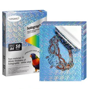 Full-Sheet Waterproof Inkjet Holographic Self-Adhesive Sticker Labels