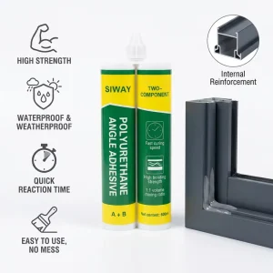 GP Polyurethane PU Aluminum Alloy PVC Corner Angle Joint Sealant Assembly Adhesive for Doors and Windows