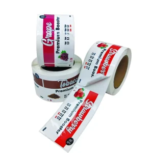 Glossy Waterproof Holographic Tear-Proof Roll Print Cosmetic Adhesive Labels Bottle Stickers Packaging Logo 500pcs