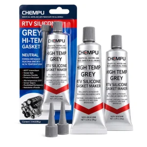Grey RTV Silicone Gasket Maker Caulking Heat Resistant Low VOC Silicone Glue for Shower Rooms Elastic RTV Silicone Gasket Maker