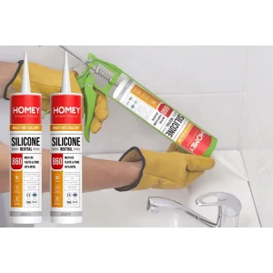 HOMEY Kitchen Weatherproof Silicone Sealant Food Grade RTV Clear Neutral Glue Adhesive White Color