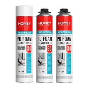 HOMEY Premium Quality Window Door Frames Pu Spray Foam Insulation Recycled Polyurethane Pu Foam