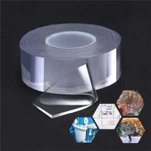 HWK Set 2m 3m 5m Ballon Nano Double Sided Tape Waterproof PET Transparent Acrylic PMMA Floor Mat Masking Adhesive Paper Film
