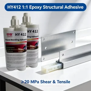 HY412 1:1 Two-Part Epoxy Structural Adhesive, 60-90 min Work Life, ≥20 MPa Shear Strength