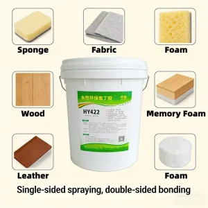 HY422 Low VOC Water Based Adhesive Waterborne Upholstery Spray Glue For Mattress And Sofa Foam