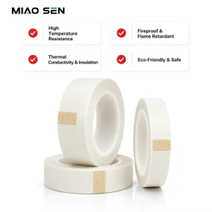 Heat Resistant White Fiberglass Cloth Tape Pressure Sensitive Silicone Tear Resistant 0-300C Temperature Resistance