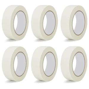 High Elongation White Masking Tape with Hot Melt Rubber Adhesive for Bag Carton Sealing