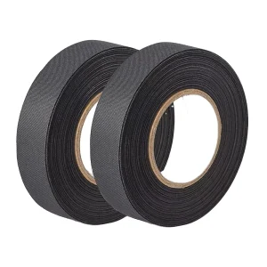 High Temperature 0.16mm Black 19mm PET Cloth Fabric Automotive Wire Harness Tape No Residue 125 Degree Adhesive Non-Woven Tape