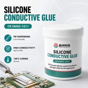 High Temperature Cured Conductive Glue Ag Cu Filler Wide Operating Range One Part Conductive Adhesive for Electronic Equipment