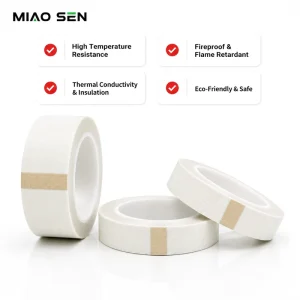 High-Temperature Flame-Retardant Fiberglass Cloth Tape, Silicone Adhesive, Single-Sided