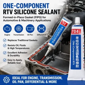 High-Temperature RTV Silicone Gasket Maker Black Adhesive Sealant for Automotive Parts Bonding and Repair