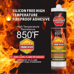 High Temperature Resistant Fire Retardant Silicone Sealant Insulation Adhesive For Window Door Frames Fire Insulated Boards
