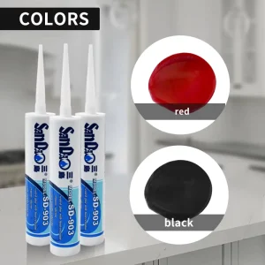 High-Temperature-Resistant Silicone Sealant Rubber RTV Red Gasket Sealant Caulking Glue for Metal Bonding
