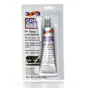 High-Temperature Silicone Gasket Maker RTV Sealant, Black, Low Volatile, for Construction and Woodworking