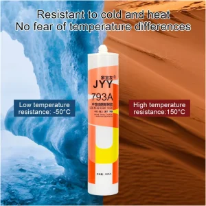 High Temperature Waterproof Silicone Sealant for Bathroom Roof Wall Crack Repair 300ml Transparent Black Gray White