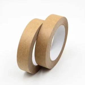 High adhesion Water Activated Waterproof Acrylic Kraft Paper Tape 50mm Width Single Sided Brown Packing Carton Sealing Boxes