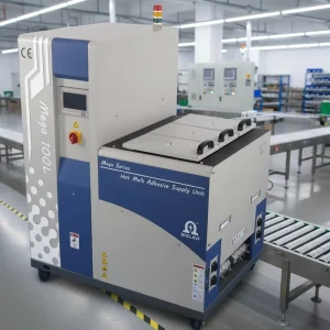 Hot Melt Glue Bookbinding Machine M100 with Gear Pump Melter for Food-Grade and Wood Packaging Applications
