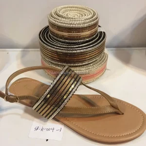 Hot Shoe Glitter and Sequin Braided Strap for Shoe
