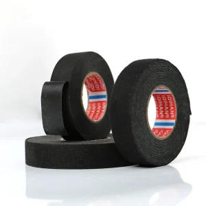 IQIHAN Black Automotive Wrap Velvet Wiring Fleece Tape Fabric Adhesive Cloth Wire Harness Automotive Harness Tape
