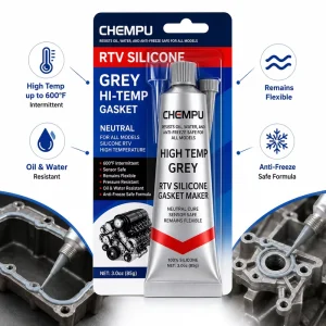 Industrial Acetic-Cure RTV Silicone Caulk Waterproof Low VOC for Shower Rooms