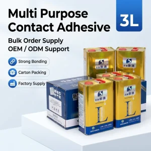 Industrial SBS Rubber Cement Contact Adhesive for Wood, Leather, Rubber, PVC, and Decorative Board