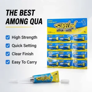 Industrial Strength Super Glue 3g Quick Drying Cyanoacrylate Adhesive Bond for Plastic Rubber