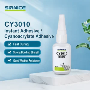 Instant Cyanoacrylate Adhesive Low Viscosity Fast Cure for Rubber-to-Metal and Plastic Bonding RoHS CY3010